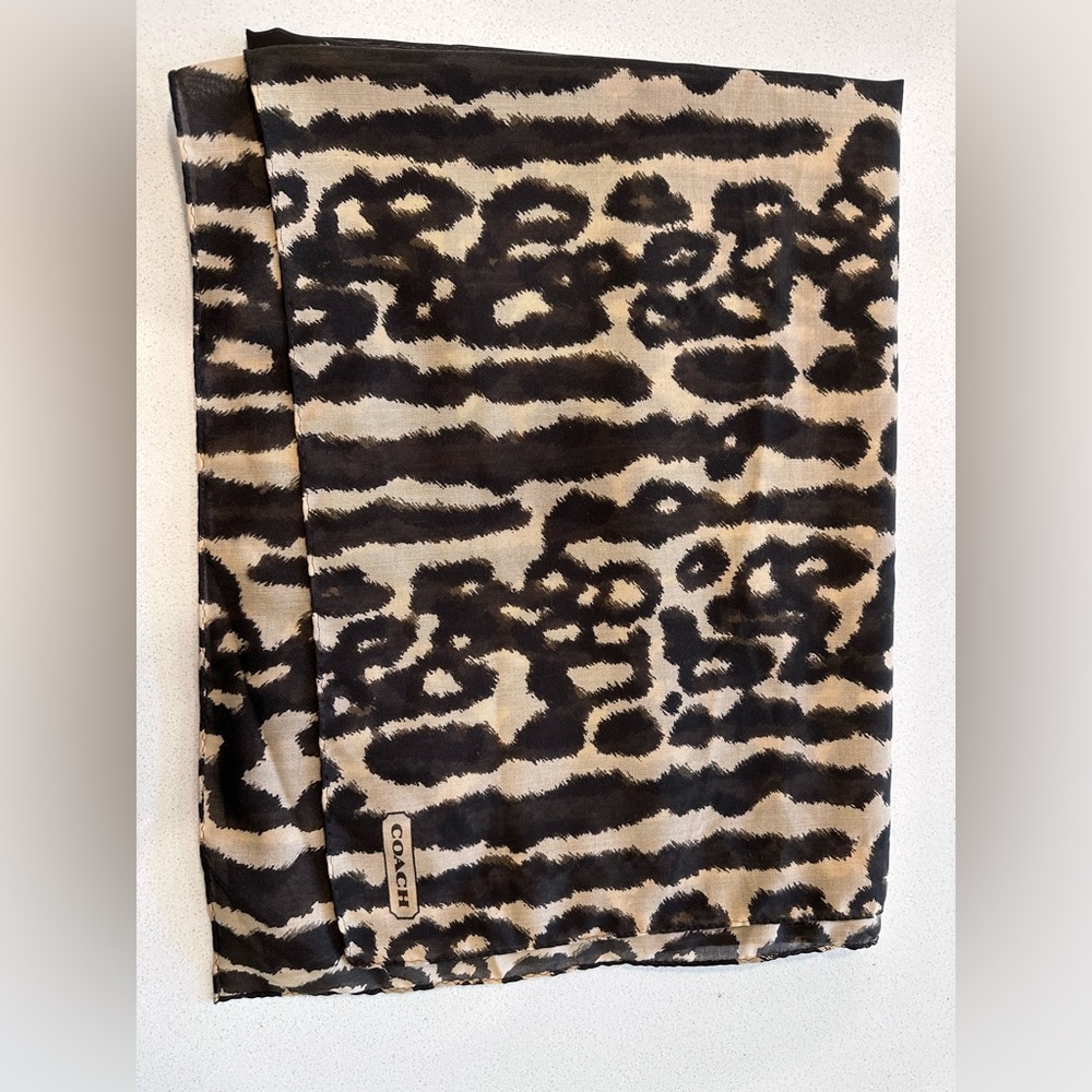 Large Vintage Coach Ocelot Scarf